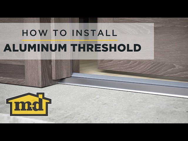 Vídeo relacionado con M-D Building Products 81687 1-Inch by 4-Inch by 72-Inch TH009 High Dome Top Threshold, Mill by M-D Building Products