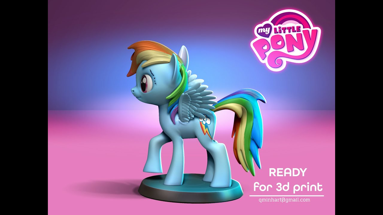 Rainbow Dashlittle ponymagic 3D Print Model
