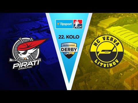 22. kolo TELH: Piráti Chomutov - HC Verva Litvínov 1:3 sestřih