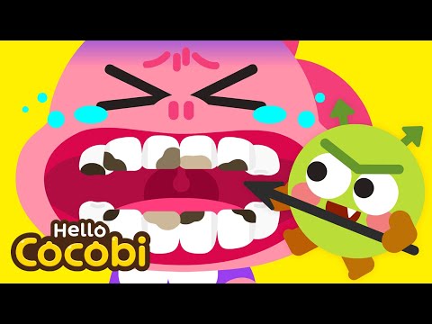 Toothbrush Hero VS Germs🦷😈 Brush Your Teeth Song | Nursery Rhymes For Kids | Hello Cocobi