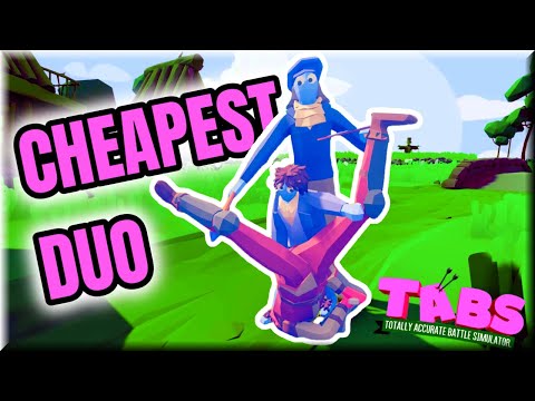Cheapest Duo! Painter & Halfling vs Every Unit(Almost) 2v1 - TABS Team Border update
