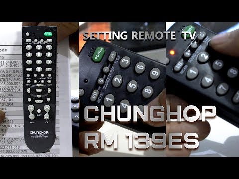 Setting Remote TV Chunghop RM 139ES FIrst Time setup