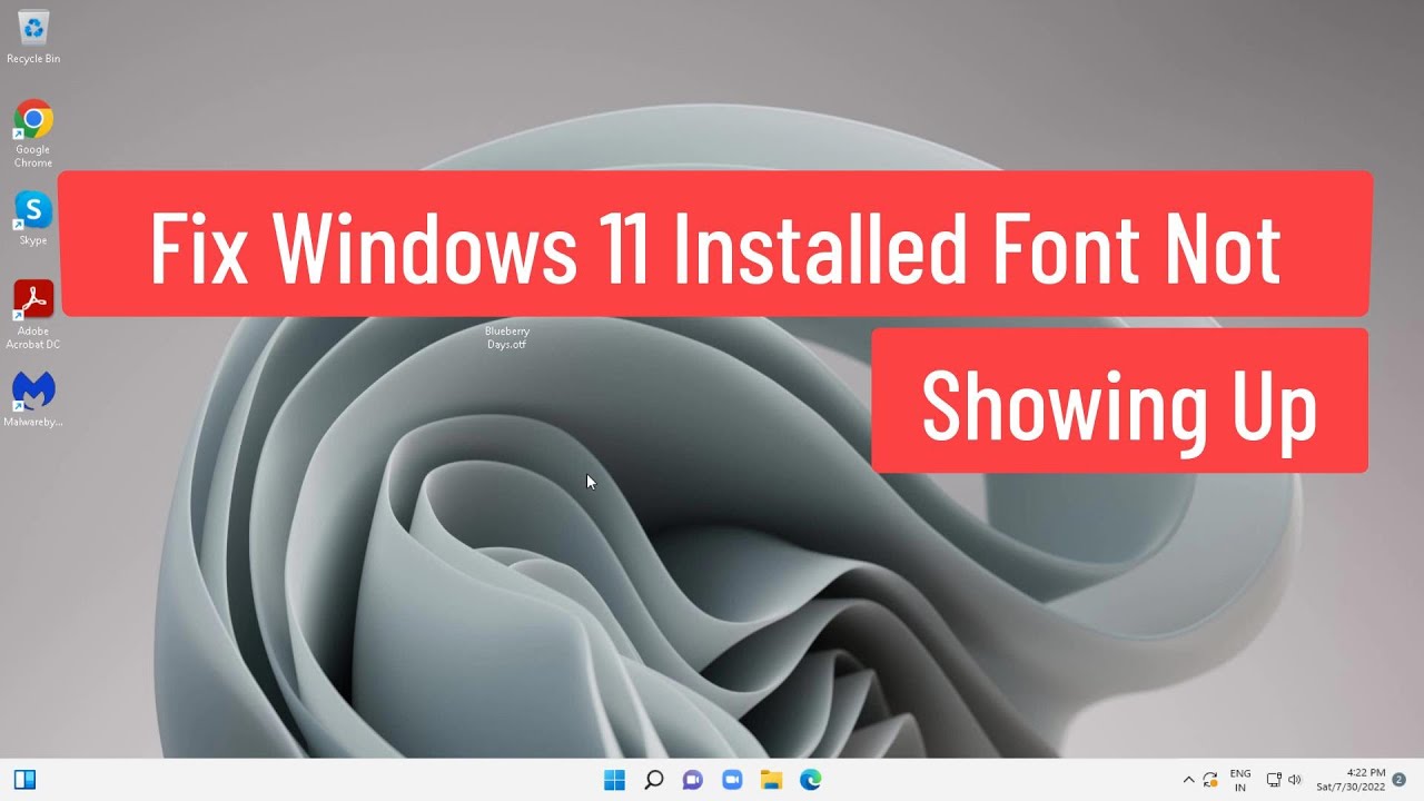 Fix Windows 11 Installed Font Not Showing