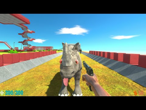 FPS Avatar with all weapons to fight every unit - Animal Revolt Battle Simulator