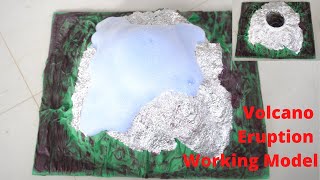 How to make working Model of Volcano Eruption | science project | Volcano working model for school