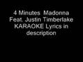 4 minutes madonna feat justin timberlake karaoke ...