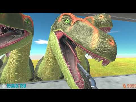 FPS Avatar vs 150 Carnivore Dinosaurs - Animal Revolt Battle Simulator