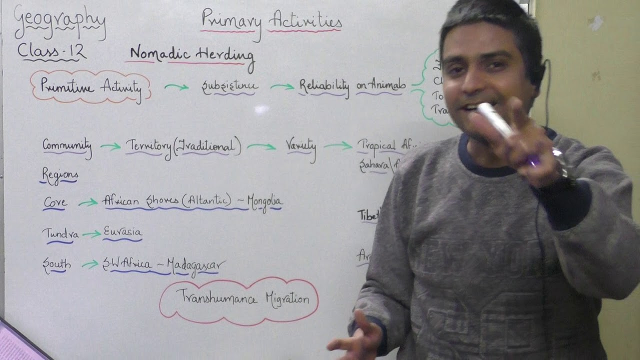 Nomadic herding  class 12  Geography Primary activities
