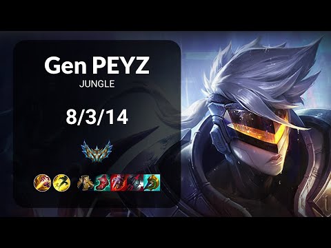 Gen Peyz Vi vs T1 Oner Taliyah JUNGLE - KR CHALLENGER Patch 13.20
