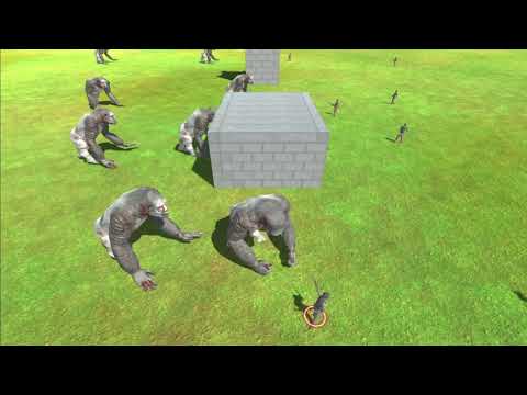 8 Goro The Giant in night vs all units - Animal Revolt Battle Simulator