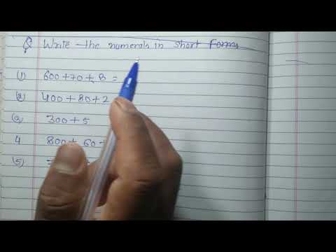 Write the numbers in short form  | Write the numbers in fugures