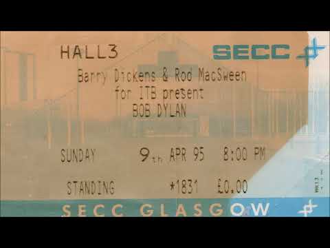 Bob Dylan 1995 Spring Tour of Europe - Glasgow, Scotland 9 April 1995