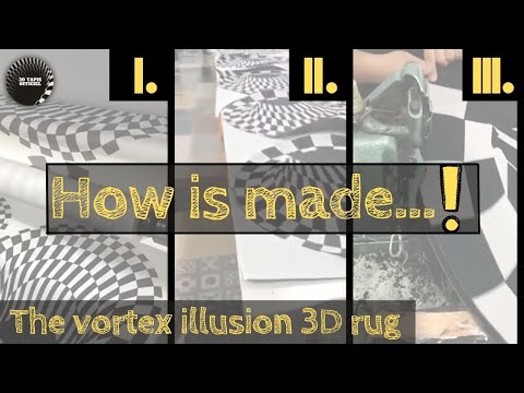 The vortex illusion 3D rug 2022 - How is made...😱 #vortexillusionrug #3dtapisofficiel