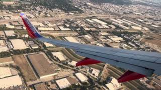 Southwest 737-700 Landing and Taxi Dallas