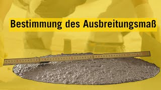 Beton - Bestimmung des Ausbreitmaßes