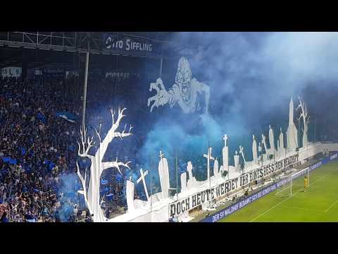 27.05.2018 Waldhof - Uerdingen SPIELABBRUCH, Choreo, Pyro, Rauch, Ausschreitungen