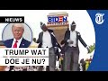 Trump basht rivaal met coffin-meme