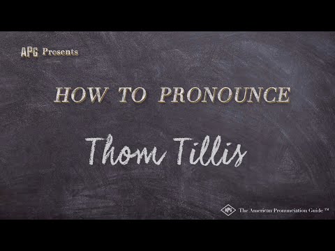 How to Pronounce Thom Tillis (Real Life Examples!)
