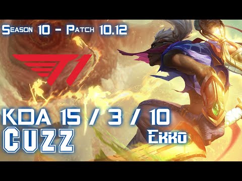 T1 Cuzz EKKO vs GRAVES Jungle - Patch 10.12 KR Ranked