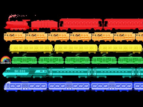 Train Colors | Colors with Railway Vehicles  Fun & Educational