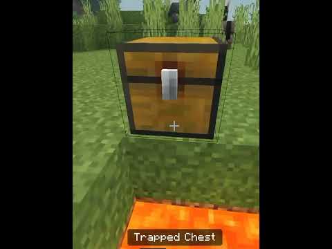 Clydiz Gamer - How to make a chest trap in Minecraft || Redstone Build hack || #shorts #minecraft