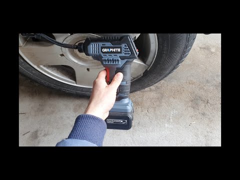 GRAPHITE kompresorius akumuliatorinis Energy+ 18V, be akumuliatoriaus ir kroviklio video