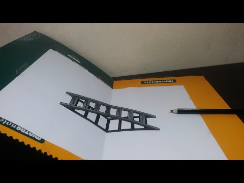 DIY 3D Ladder - How To Draw Ladder Optical Illusion-ASTUCES