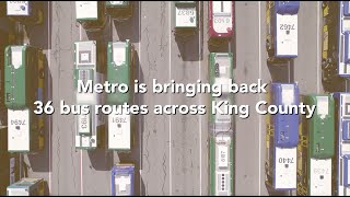 Metro restores 36 bus routes and adds 6 new routes