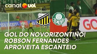 NOVORIZONTINO APROVEITA BOA JOGADA EM ESCANTEIO E ABRE O PLACAR CONTRA O PALMEIRAS! VEJA