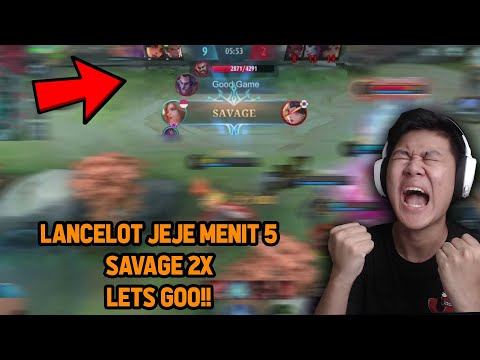 LANCELOT JEJE SAVAGE 2X MENIT 5! FAST HAND ON POINT GAMEPLAY - Mobile Legends