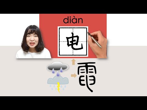 【NEW HSK3/5】 _电/電/dian/(electricity)How to Pronounce/Say/Write Chinese Vocabulary/Character/Radical
