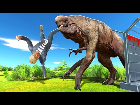 Distortus Rex ESCAPES Enclosure - Animal Revolt Battle Simulator