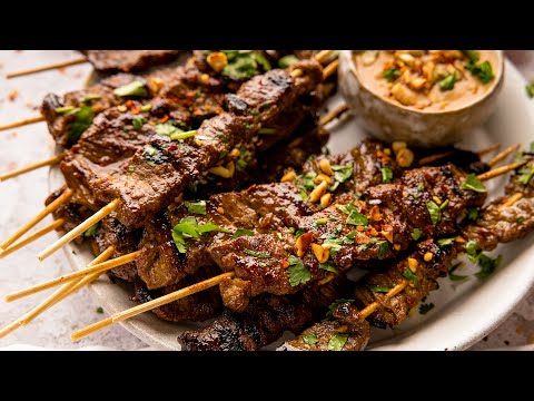 Beef Satay Skewers | The Ultimate Street food made at...