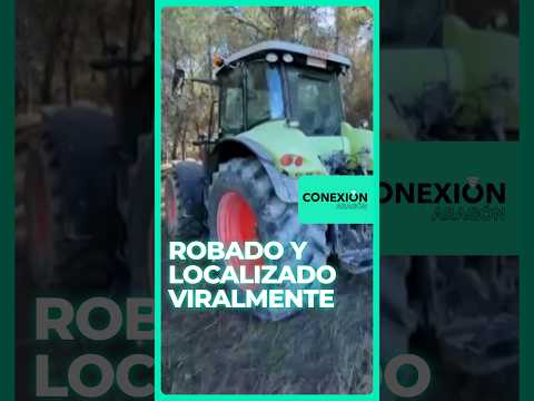 Las redes hacen su magia con un tractor robado en Almudévar