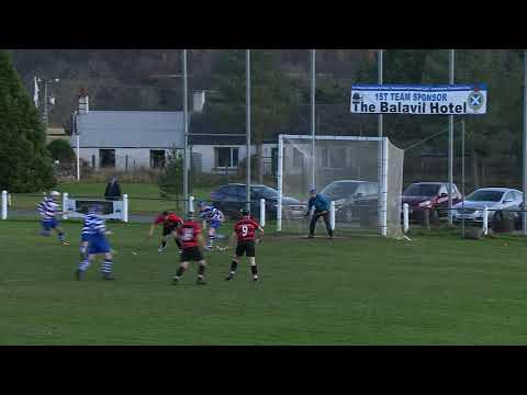 David Maclennan scores to make it Newtonmore 1 Glenurquhart 3 on 02 11 19 Mowi North Div 1