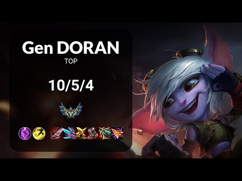 Gen Doran Tristana vs Jayce TOP - KR CHALLENGER Patch 14.4