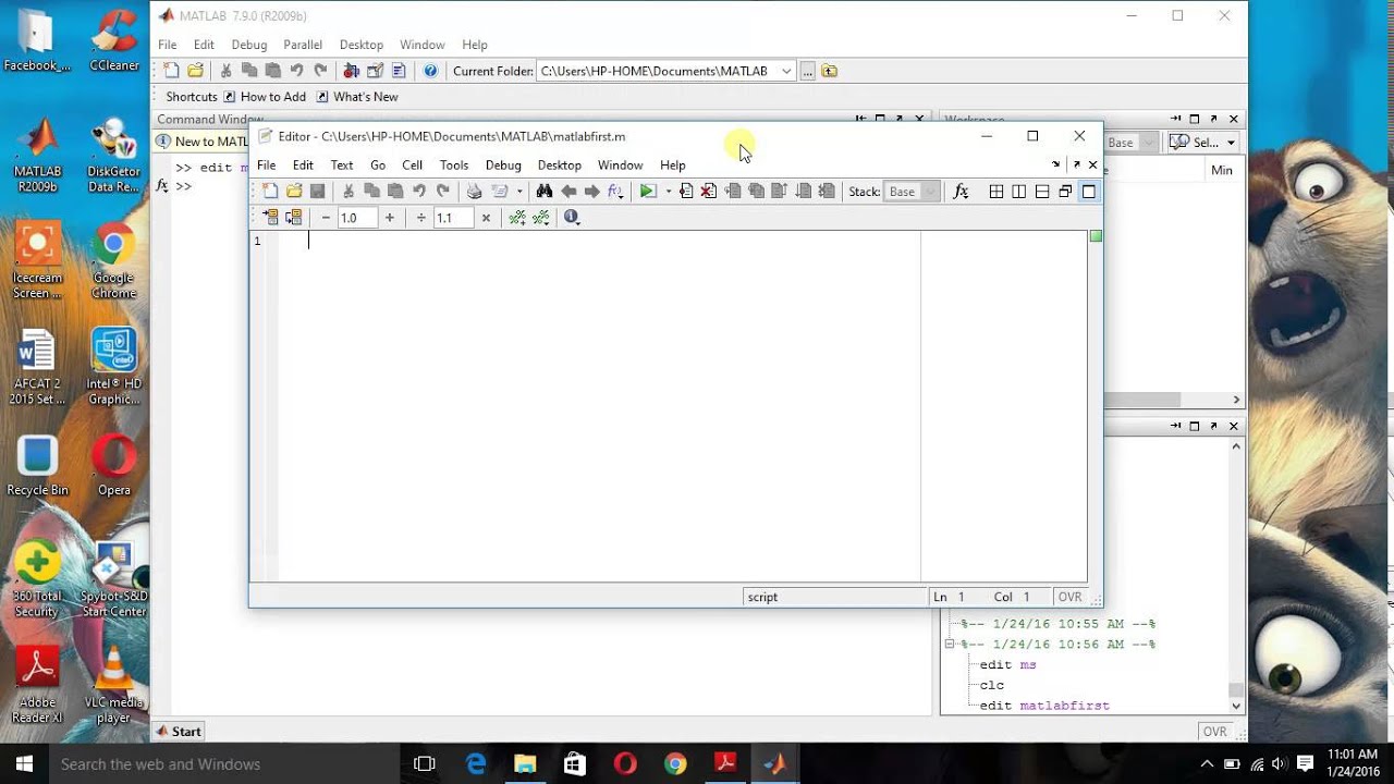 MATLAB Programming 11 -  creating M files