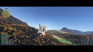 Msfs 2024 Low altitude Challenge Serra do Corvo Branco sub 70 000 point run in F22 Raptor