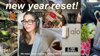 LIFE RESET FOR 2025!🧺 productive days, trader joe's haul, deep cleaning, & setting new goals!