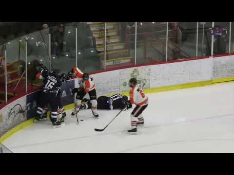 Big Hit by Guillaume Lépine on Jean-Philip Chabot + Big Scrum Ensues - 26-03-22