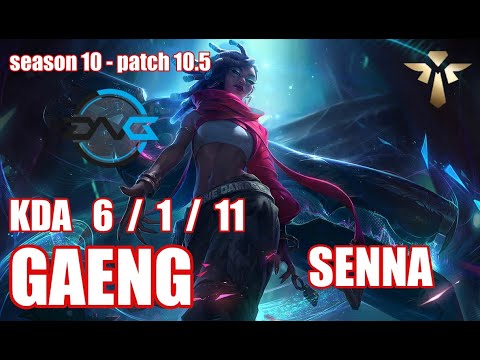 【韓国サーバー/M1】DFM GAENG セナ(Senna) VS ユーミ(Yuumi) SUP -  Patch10.5 KR Ranked【LOL】