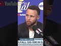 Steph Curry speaks on the 4th quarter comeback from the Celtics in Game 1 #shorts