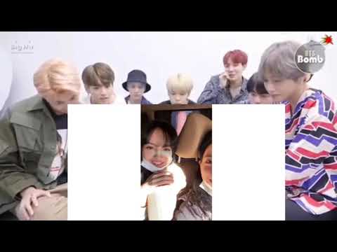 BTS - reaction - BlackPink - Lisa and Jisoo live IG #kpop