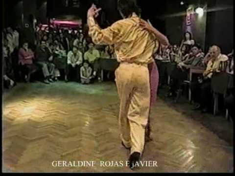  Javier Rodriguez  and  Geraldine Rojas  are  dancing  to  the  milonga  "  Flor de Monserrat  "