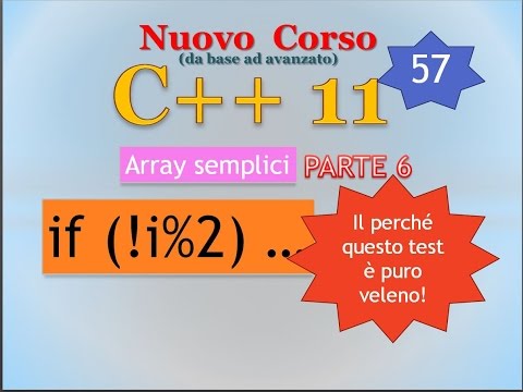Nuovo Corso C++11 ITA 57: (contenitori di dati) sommatoria con ... 'sorprese'