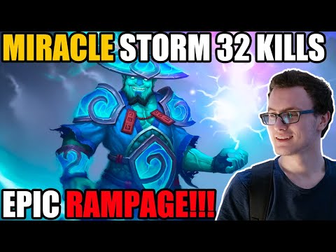 Miracle Storm Spirit 32 Kills Epic Rampage!!! - Dota 2