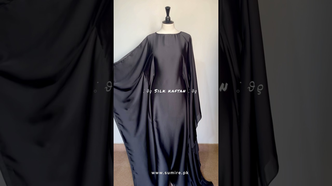 Silk kaftan ✨🫶🏻🦋 #modestfashion #silkkaftan #sumire #black #fyp