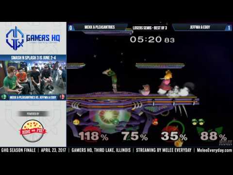 GHQ Spring Finale 2017 - Mekk + Pleasantries vs. JeffaWa + Eggy - SSBM - Losers Semis