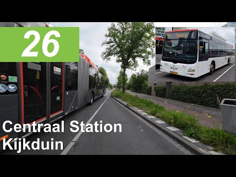 HTM lijn 26: Centraal Station - Den Haag Kijkduin | Maatregelen Binckhorst | HTM 1051 | 2023