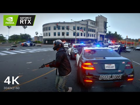 GTA V on RTX 3090 Realistic Graphic MOD Maxed-Out Nvidia High Quality Setting | Realism Beyond 2.0